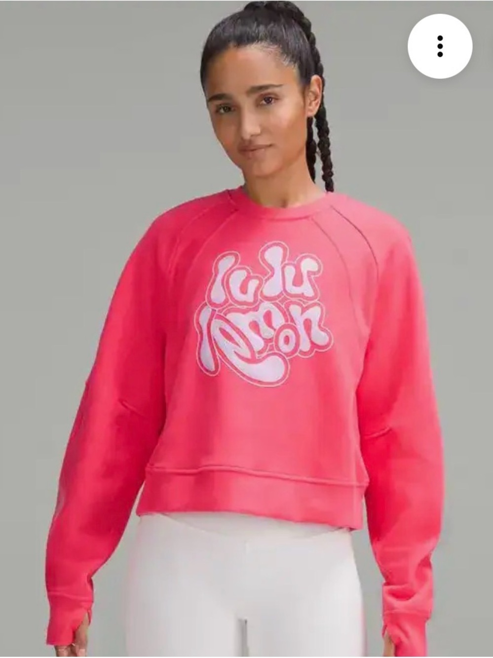 #336 Lululemon Scuba Oversized Pullover Embroidered Pink Glaze Size M/L